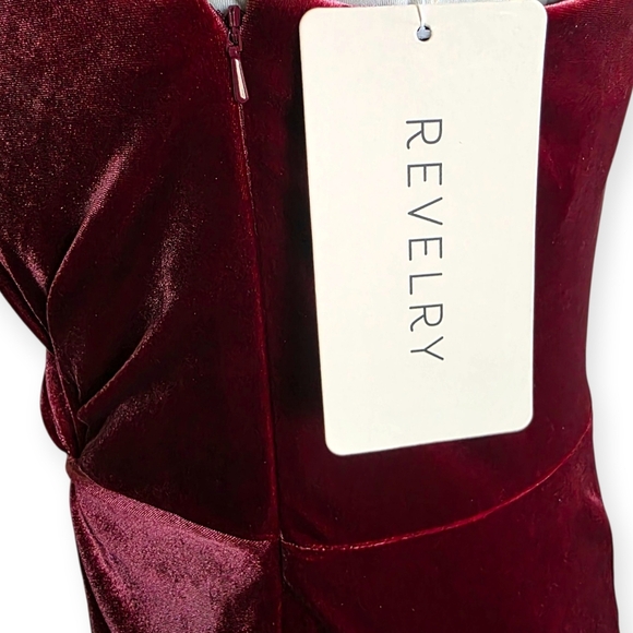 NWT Revelry Aurora Velvet Dress, Romantic Rose, Size 12 - Picture 11 of 16
